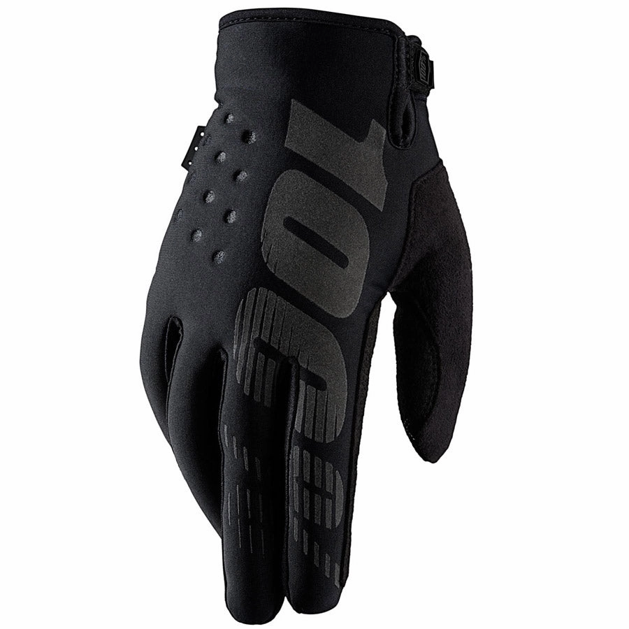 100% Brisker Gloves - Black