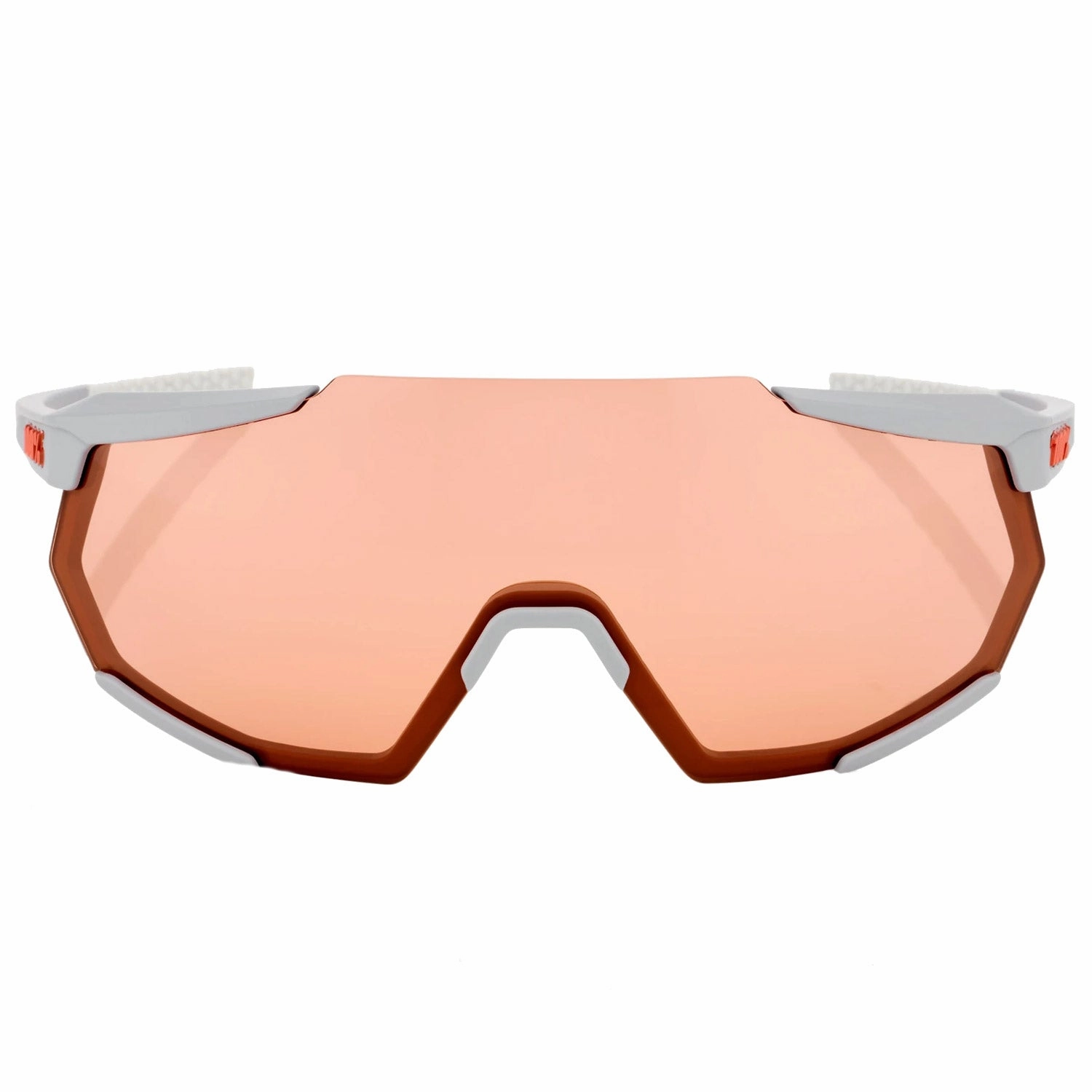 100% Racetrap glasses - Stone Grey HiPER Coral