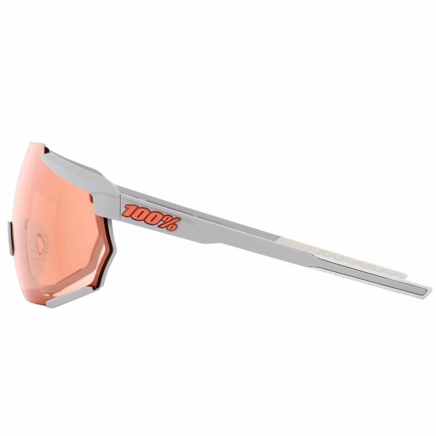 100% Racetrap glasses - Stone Grey HiPER Coral