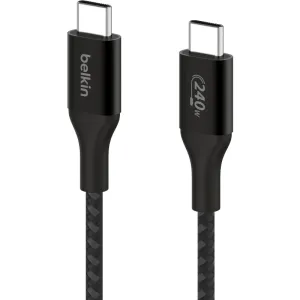 Limited Stock Deals Price Slash Today 1M Belkin Boostcharge Usb-C To Usb-C 240W Super Fast Charging Cable Black