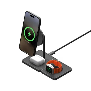 3 In 1 Charging Stand With Qi2 And Apple Technology  Matte Black Today Only Discount Alert