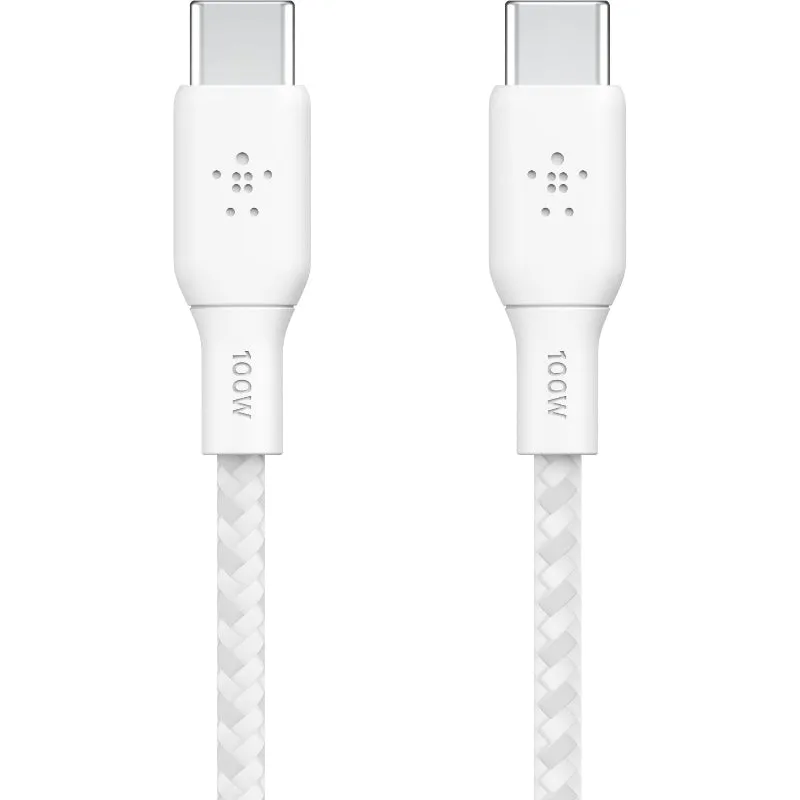 3M 100W Belkin Boostcharge Usb-C To Usb- C Cable - White Best Seller Deal