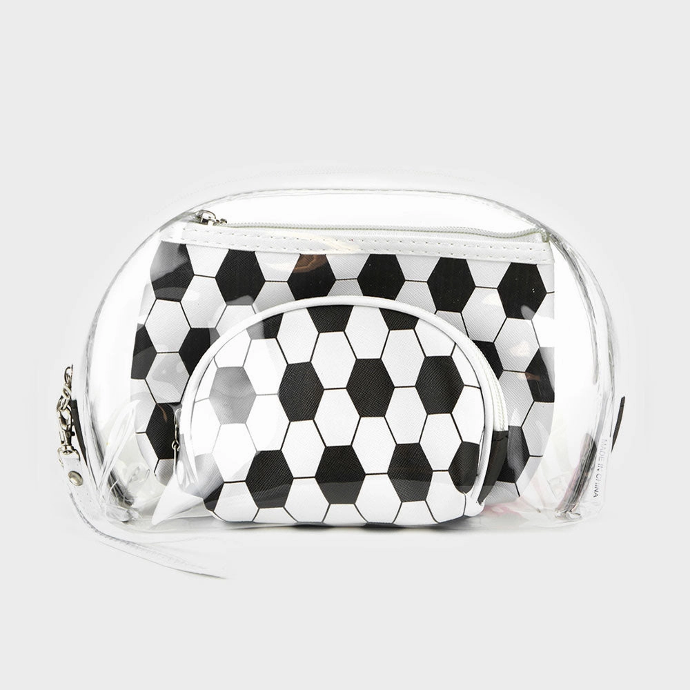 3Pcs - Soccer Clear Pouches Bag Today Only Offer
