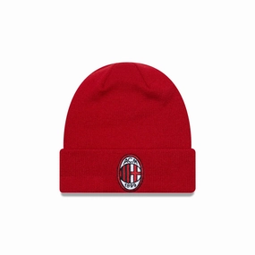 Save More Online Ac Milan Red Cuff Knit Beanie Hat