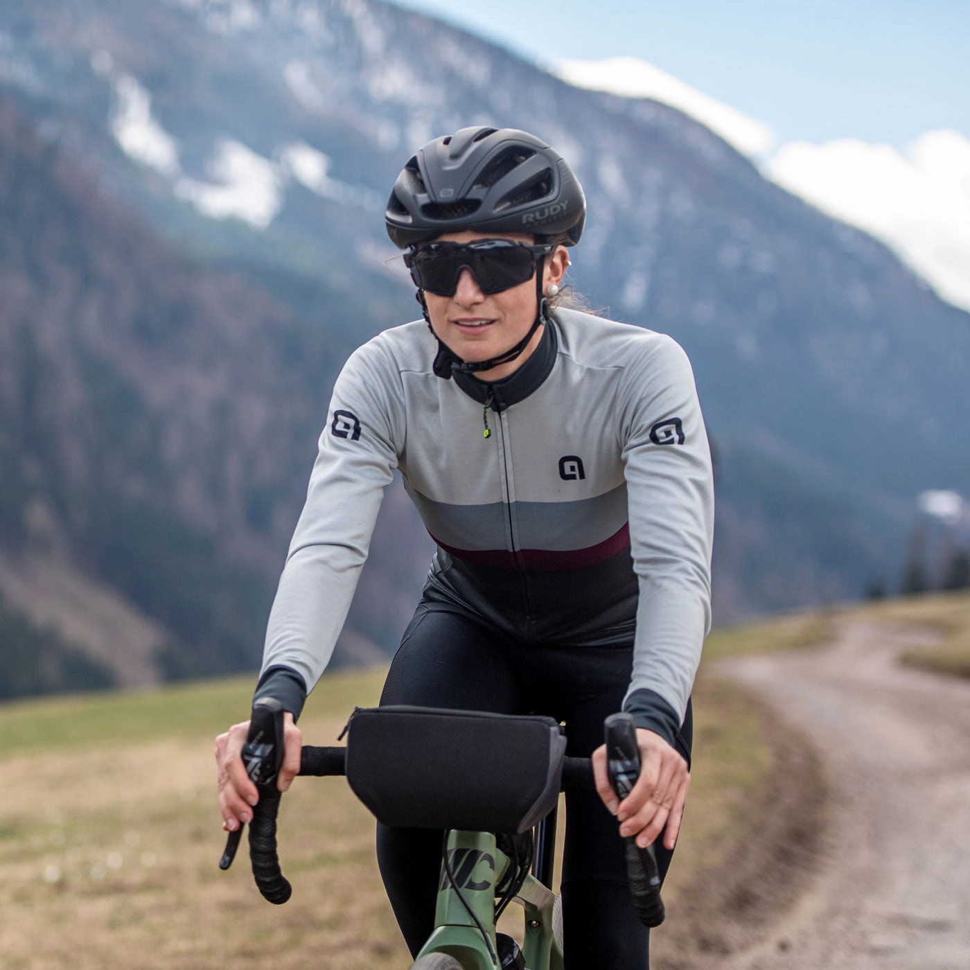 Ale Off Road Gravel Chaos long sleeve woman jersey - Grey