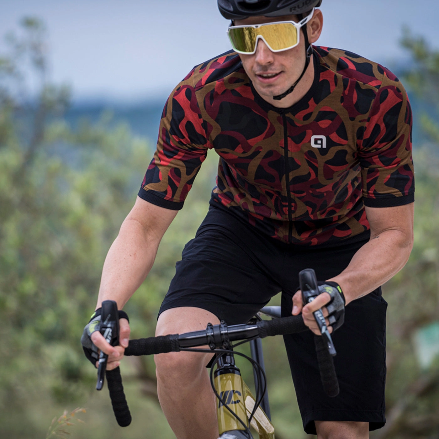 Ale Off Road Woodland jersey - Red
