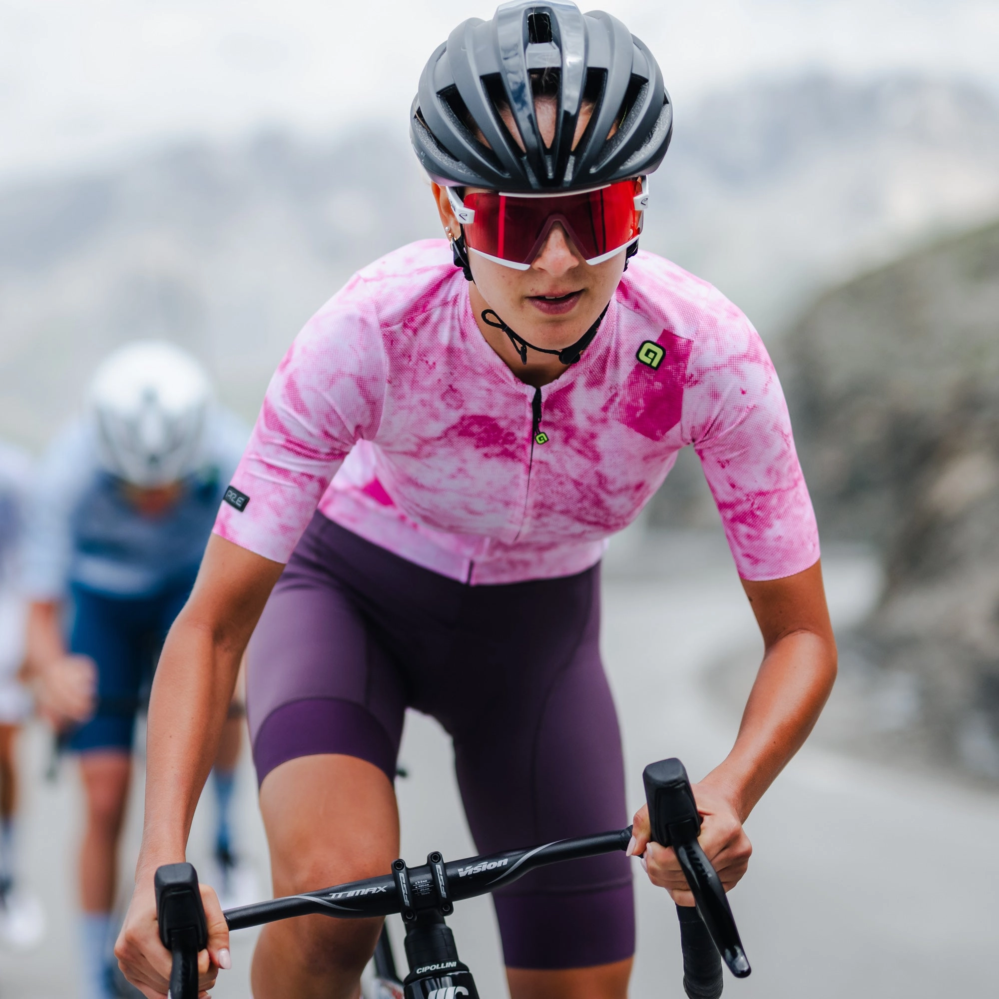 Ale PR-E Marble women jersey - Fuchsia