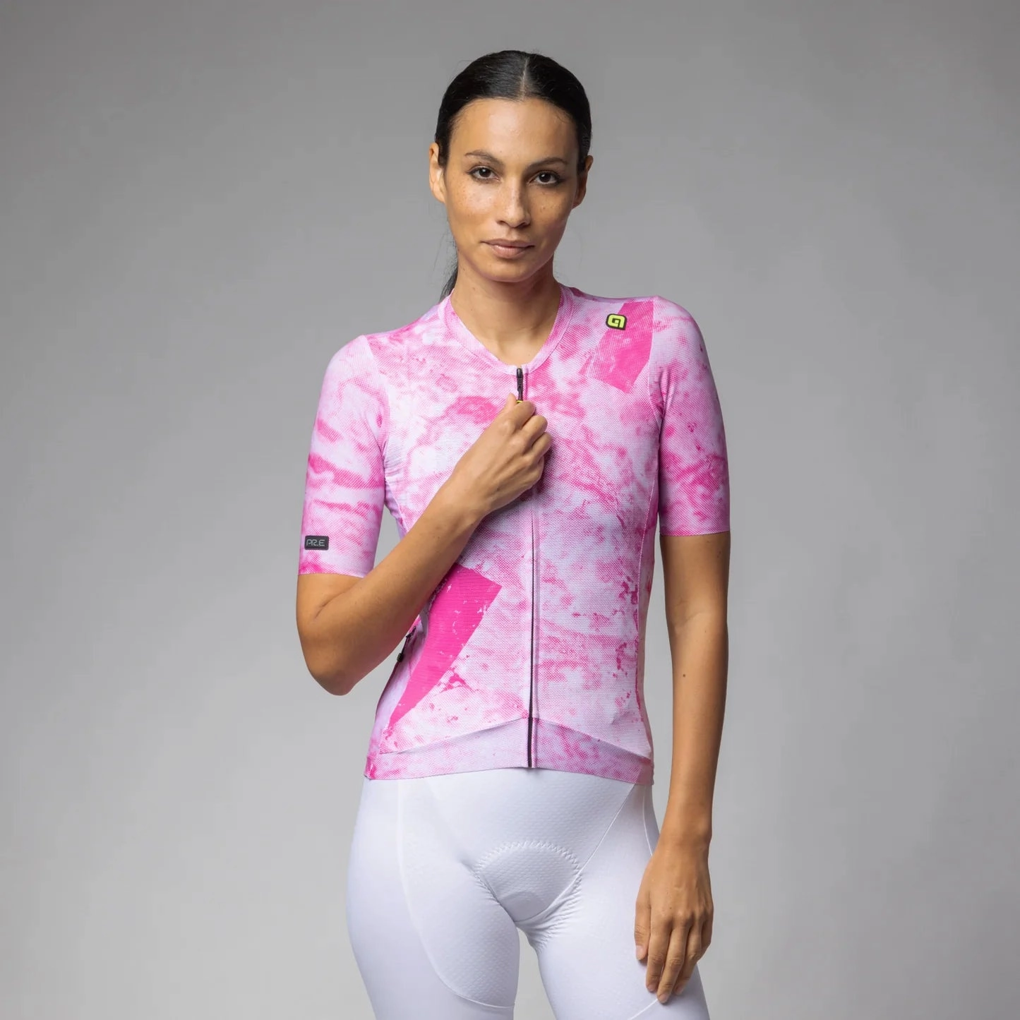 Ale PR-E Marble women jersey - Fuchsia