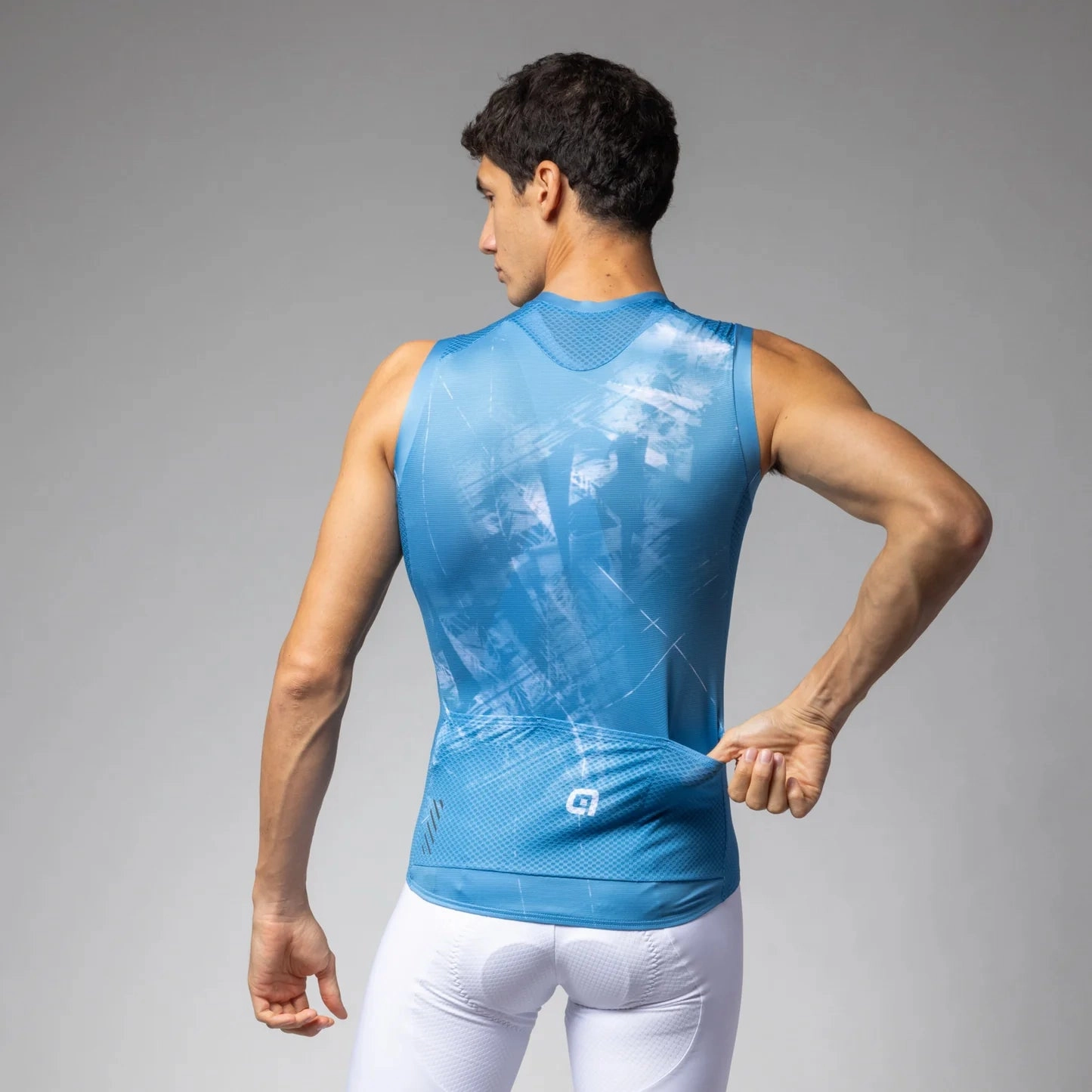 Ale PR-E Mirror sleeveless jersey - Light blue