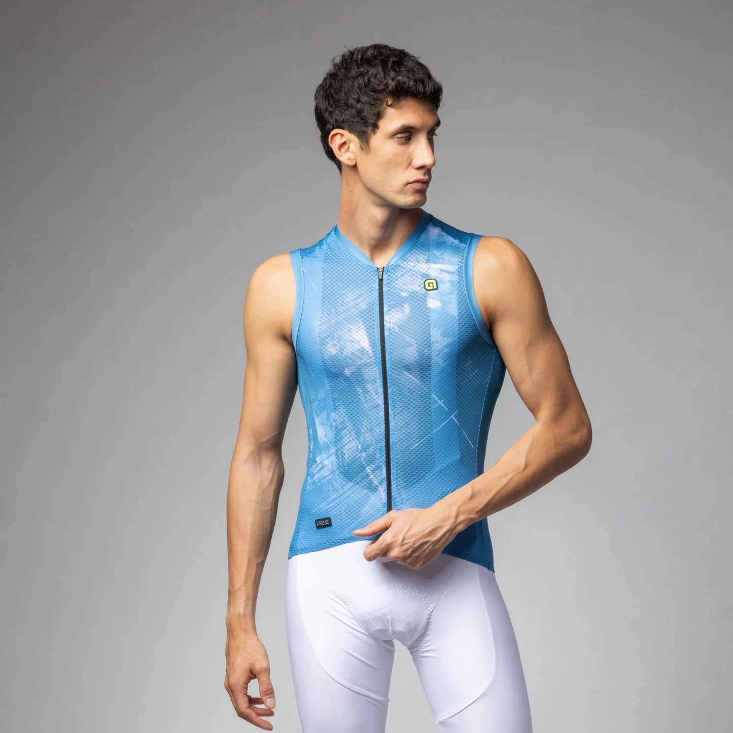 Ale PR-E Mirror sleeveless jersey - Light blue
