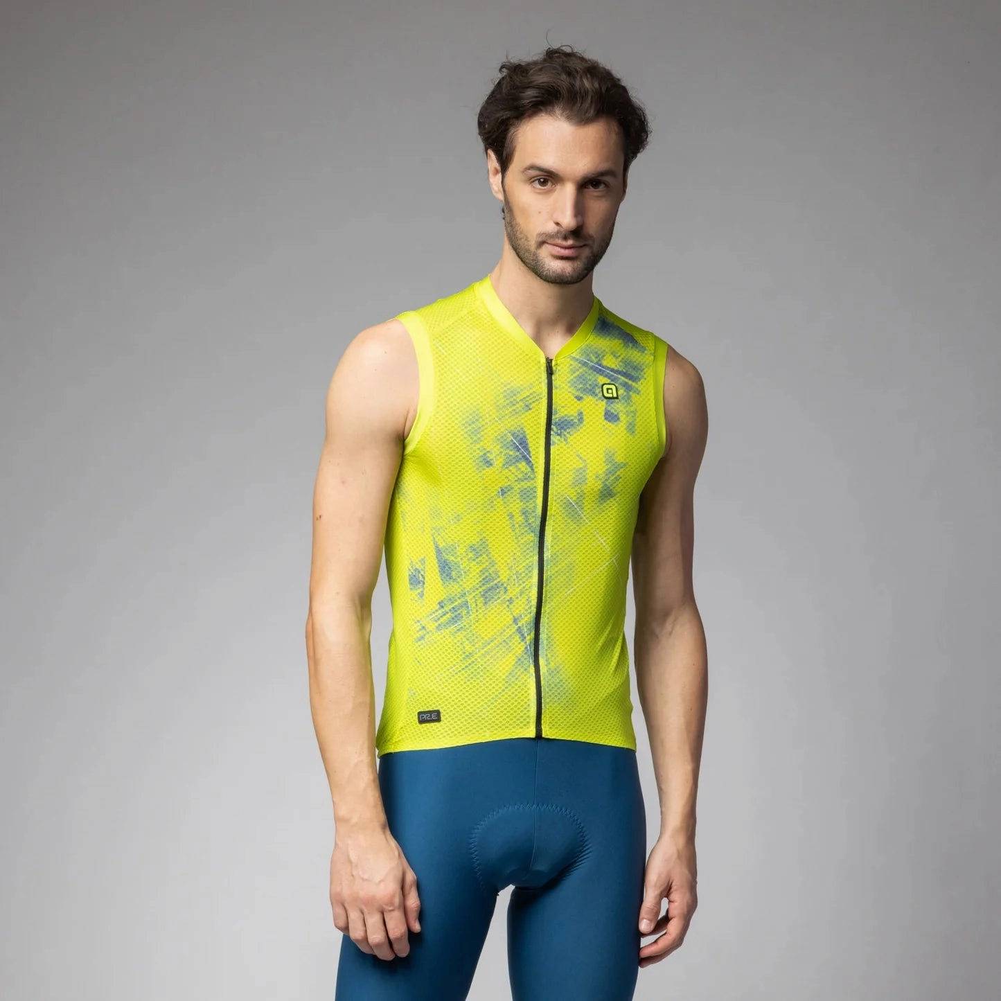 Ale PR-E Mirror sleeveless jersey - Yellow