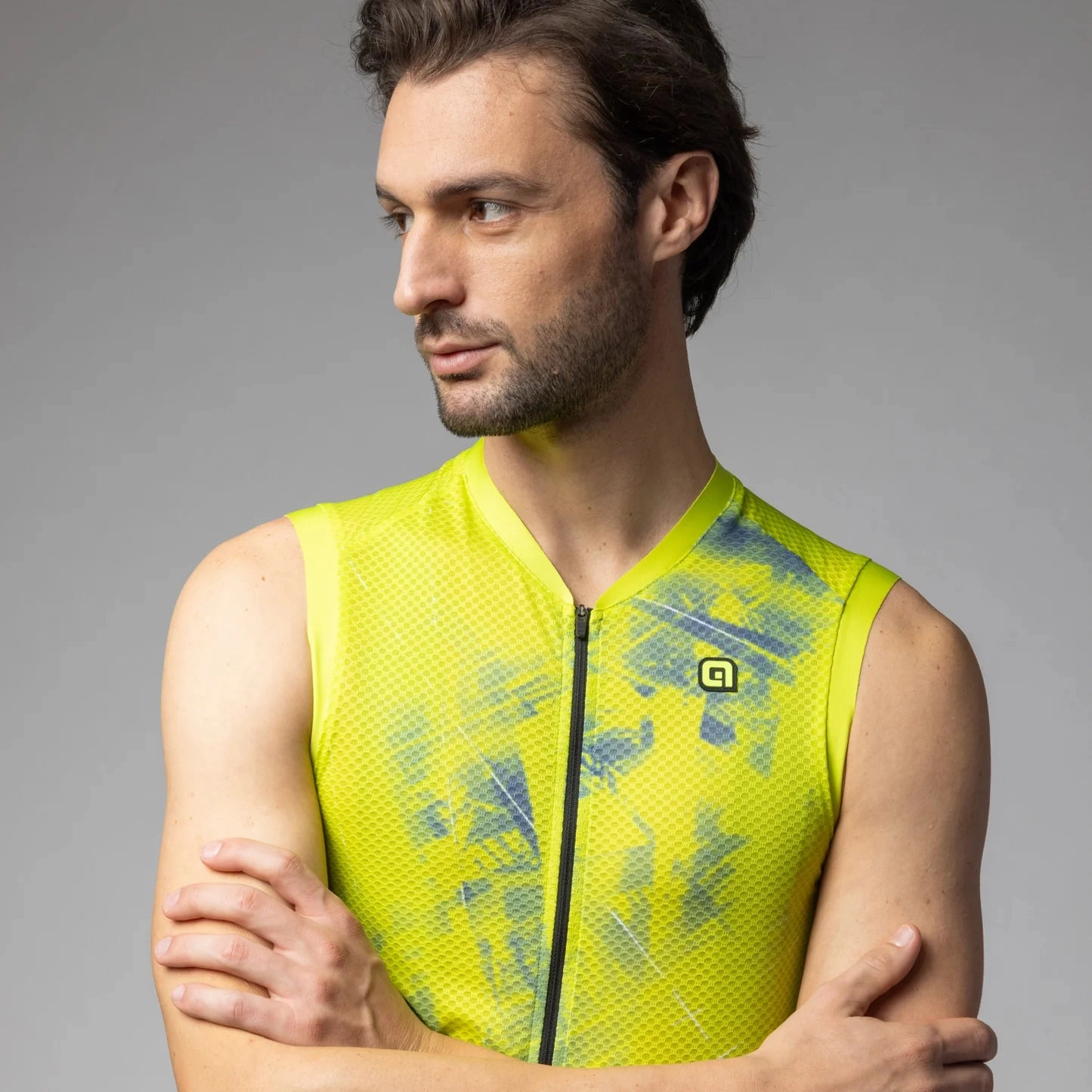 Ale PR-E Mirror sleeveless jersey - Yellow