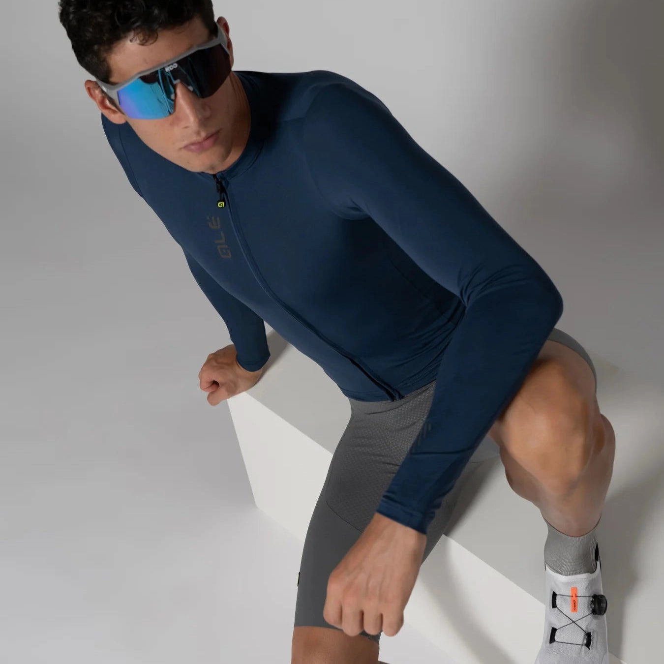 Ale Pragma Color Block long sleeve jersey - Light blue