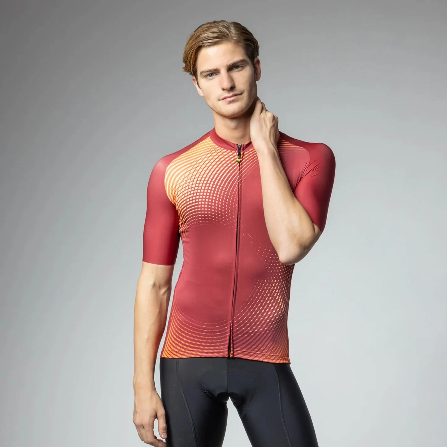 Ale Pragma Optical jersey - Bordeaux