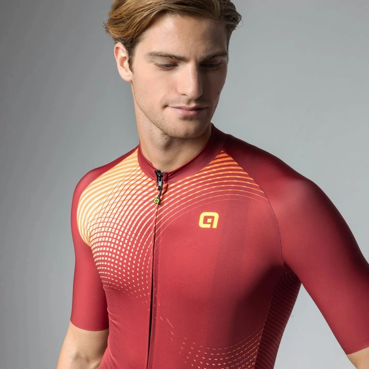 Ale Pragma Optical jersey - Bordeaux