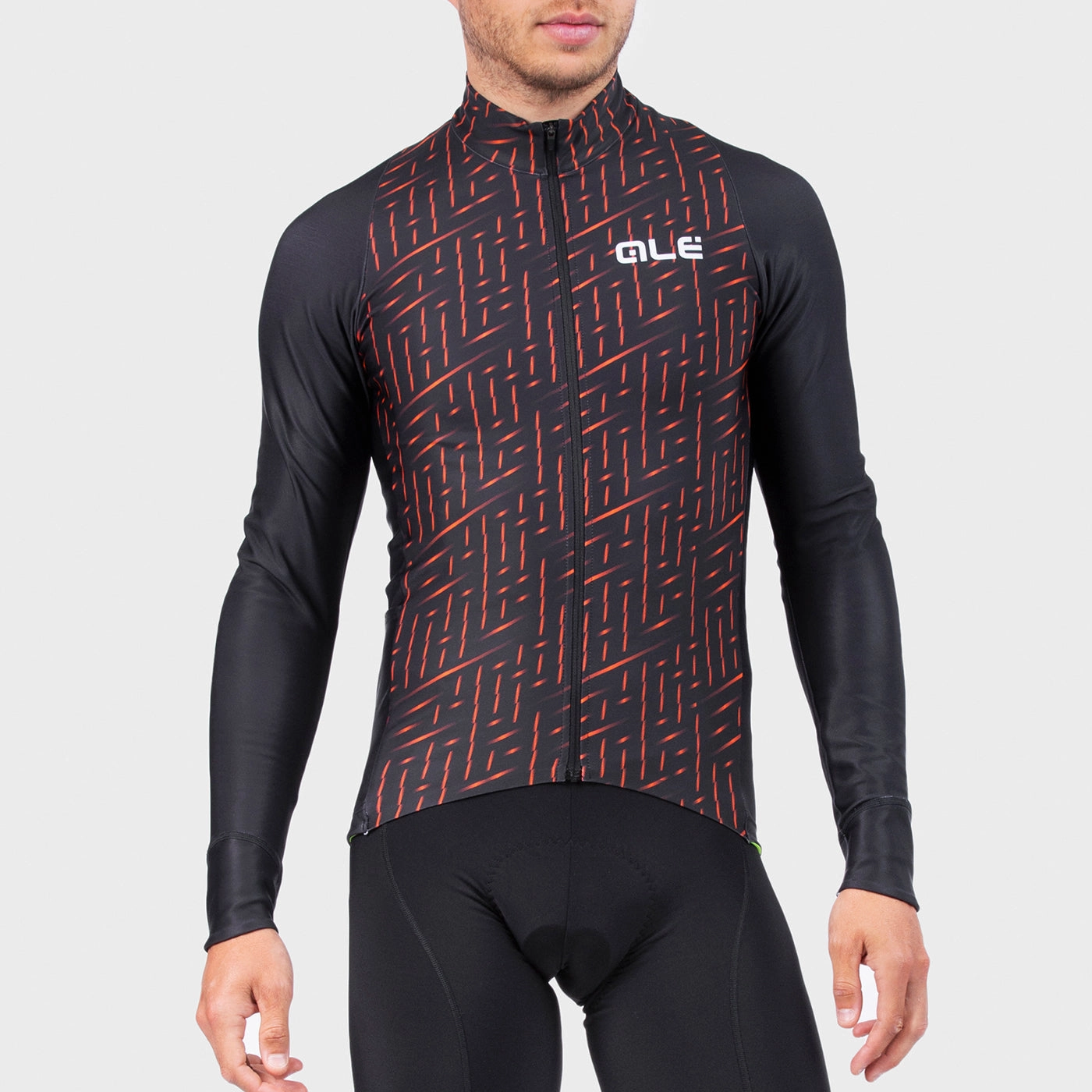 Ale PRR Green Bolt long sleeve jersey - Grey
