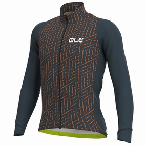 Ale PRR Green Bolt long sleeve jersey - Grey