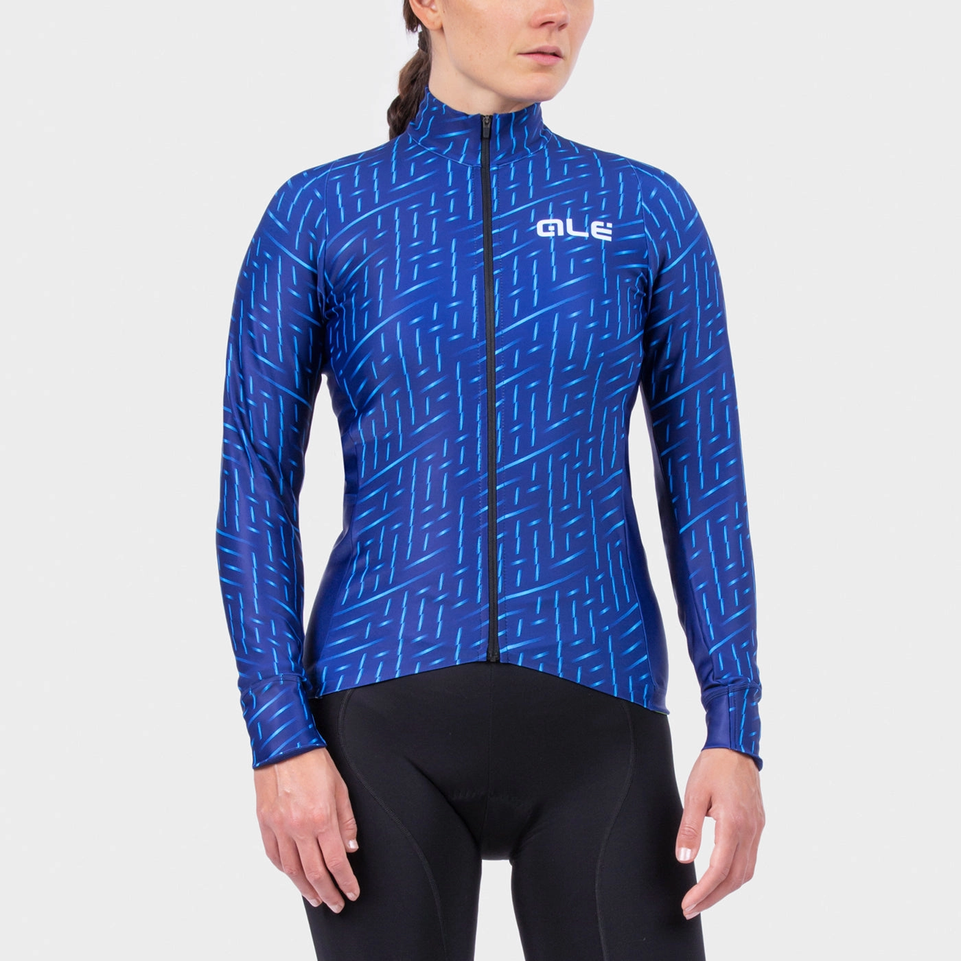 Ale PRR Green Bolt woman long sleeve jersey - Blue