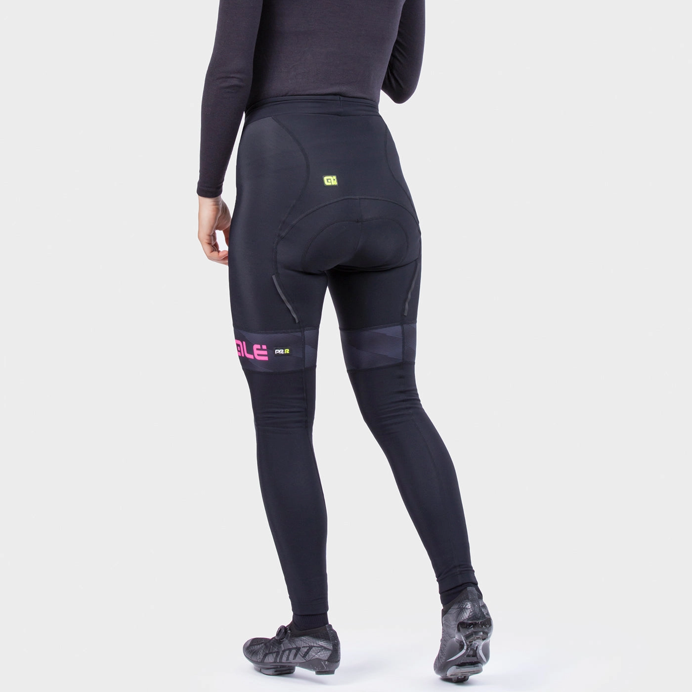 Ale PRR Mild woman bib tight - Black pink