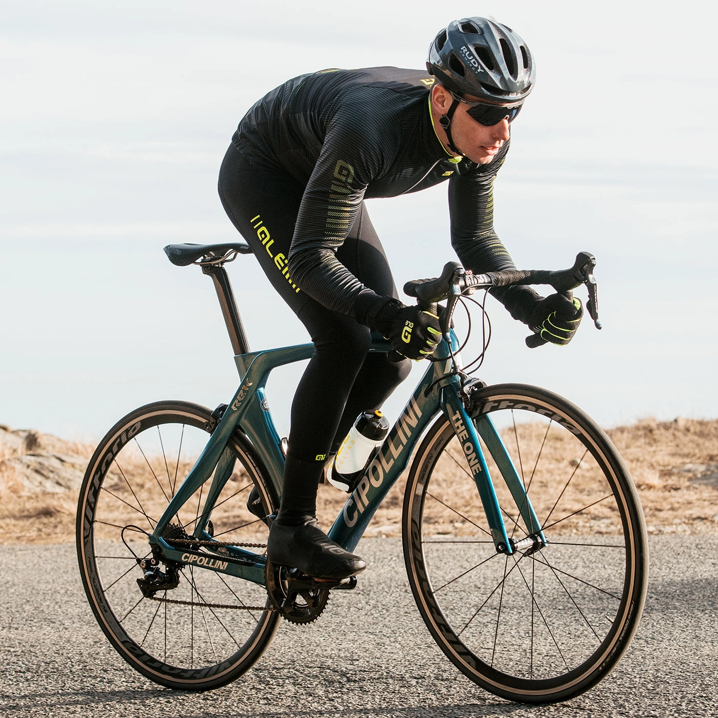 Ale PRR Road bibtight - Black yellow