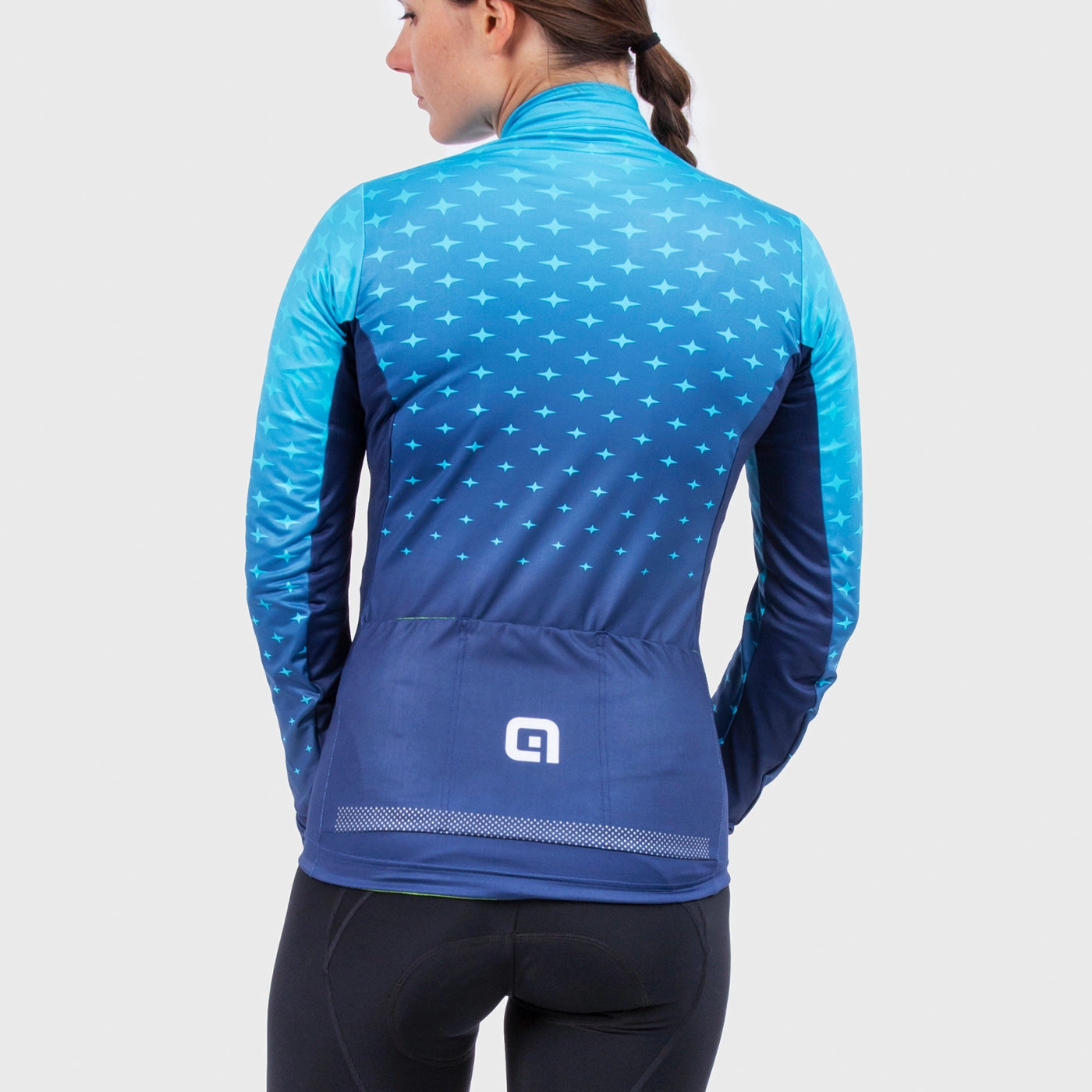 Ale PRR Stars long sleeve woman jersey - Light blue