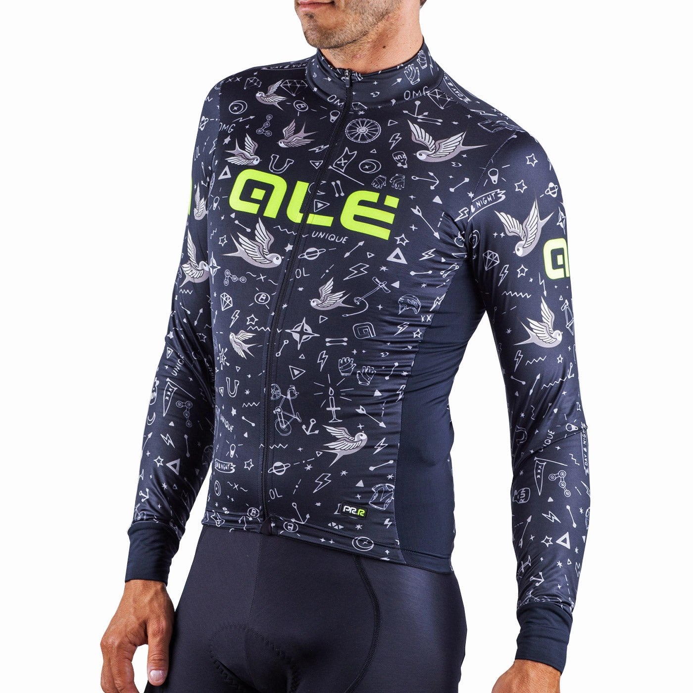 Ale PRR Versilia long sleeve jersey - Black
