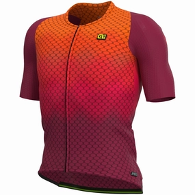 Ale R-EV1 Velocity jersey - Burgundy orange