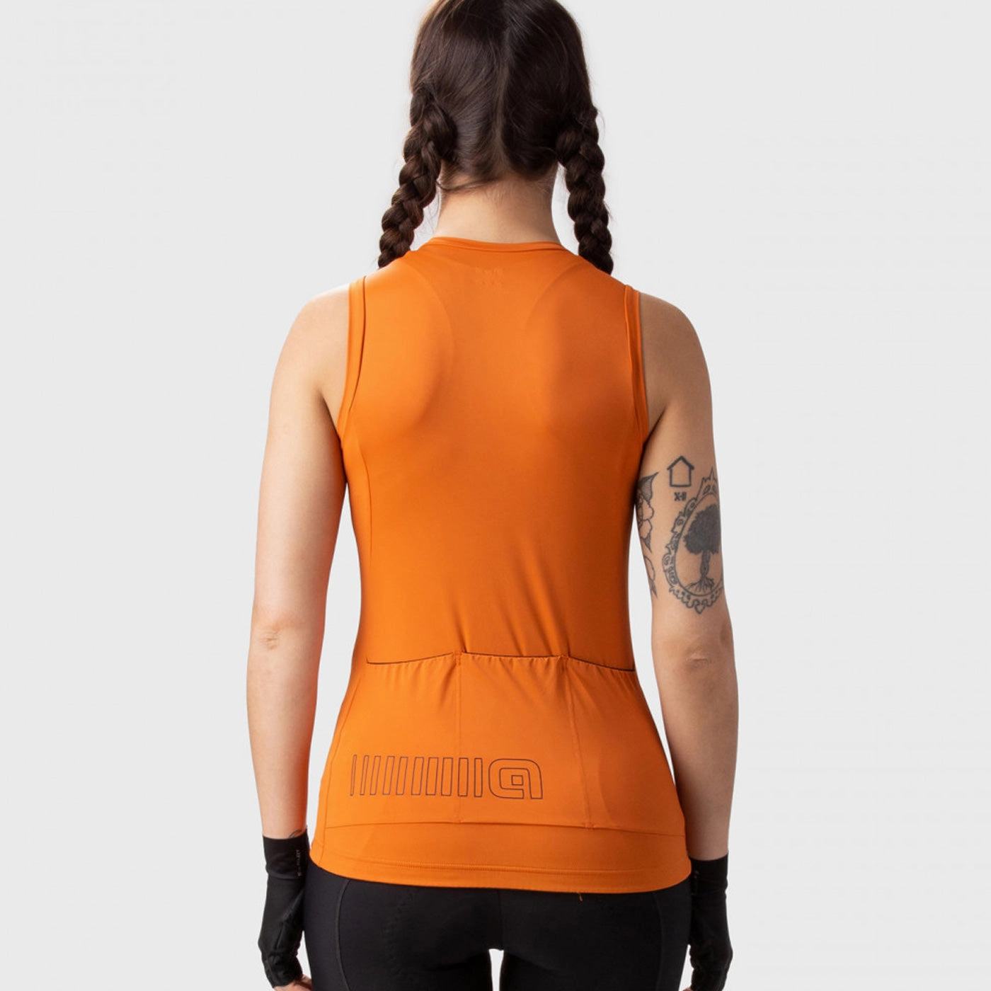 Ale Solid Color Block women sleeveless jersey - Orange