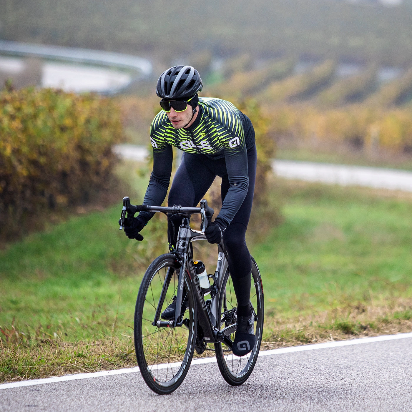 Ale Solid Thorn long sleeve jersey - Black yellow
