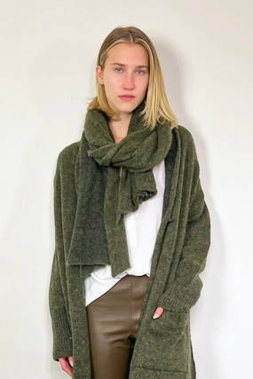 Grab It Before Gone Alpaca & Wool Blend Scarf - Green