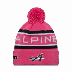 Online Exclusive Steal Flash Deal Today Alpine Racing Replica Driver Pierre Gasly Pink Cuff Knit Beanie Hat