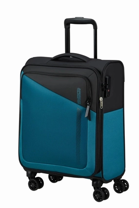 Todays Hot Savings American Tourister Daring Dash 55Cm Cabin Spinner - Expandable | Black/Blue