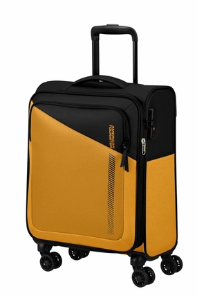 American Tourister Daring Dash 55Cm Cabin Spinner - Expandable | Black/Yellow Grab Todays Deal Clearance Sale Now