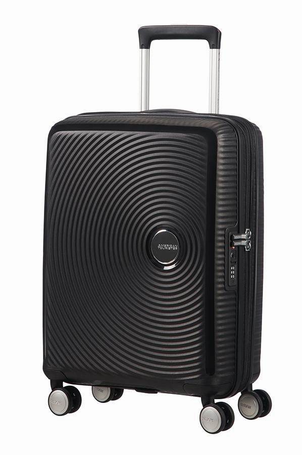 Shop Hot Picks Flash Offer Today American Tourister Soundbox 55Cm Cabin Spinner-Expandable | Bass Black