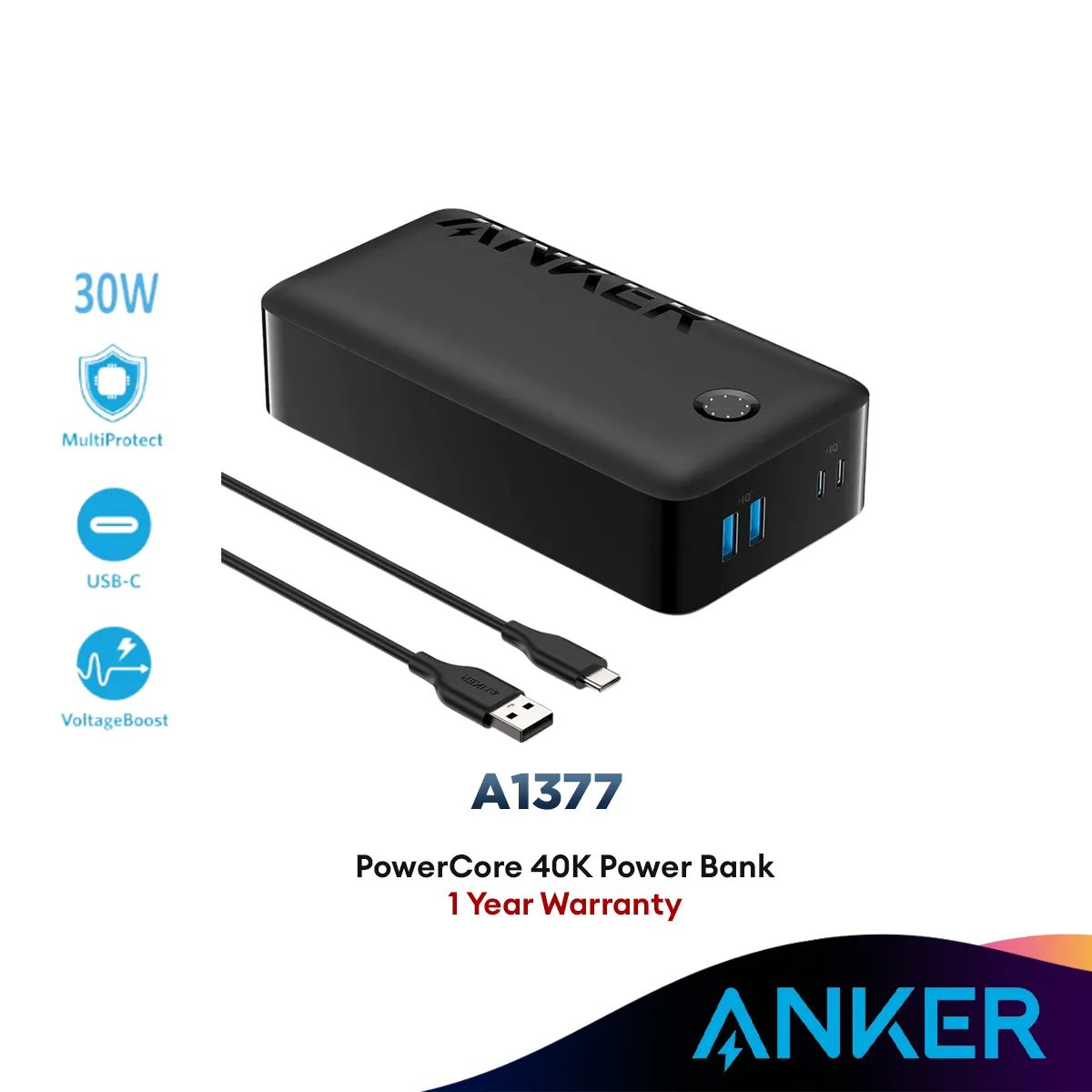Anker 533 A1256 (Powercore 30W) / 347 A1377 (Powercore 40K) Power Bank Hot Pick Online