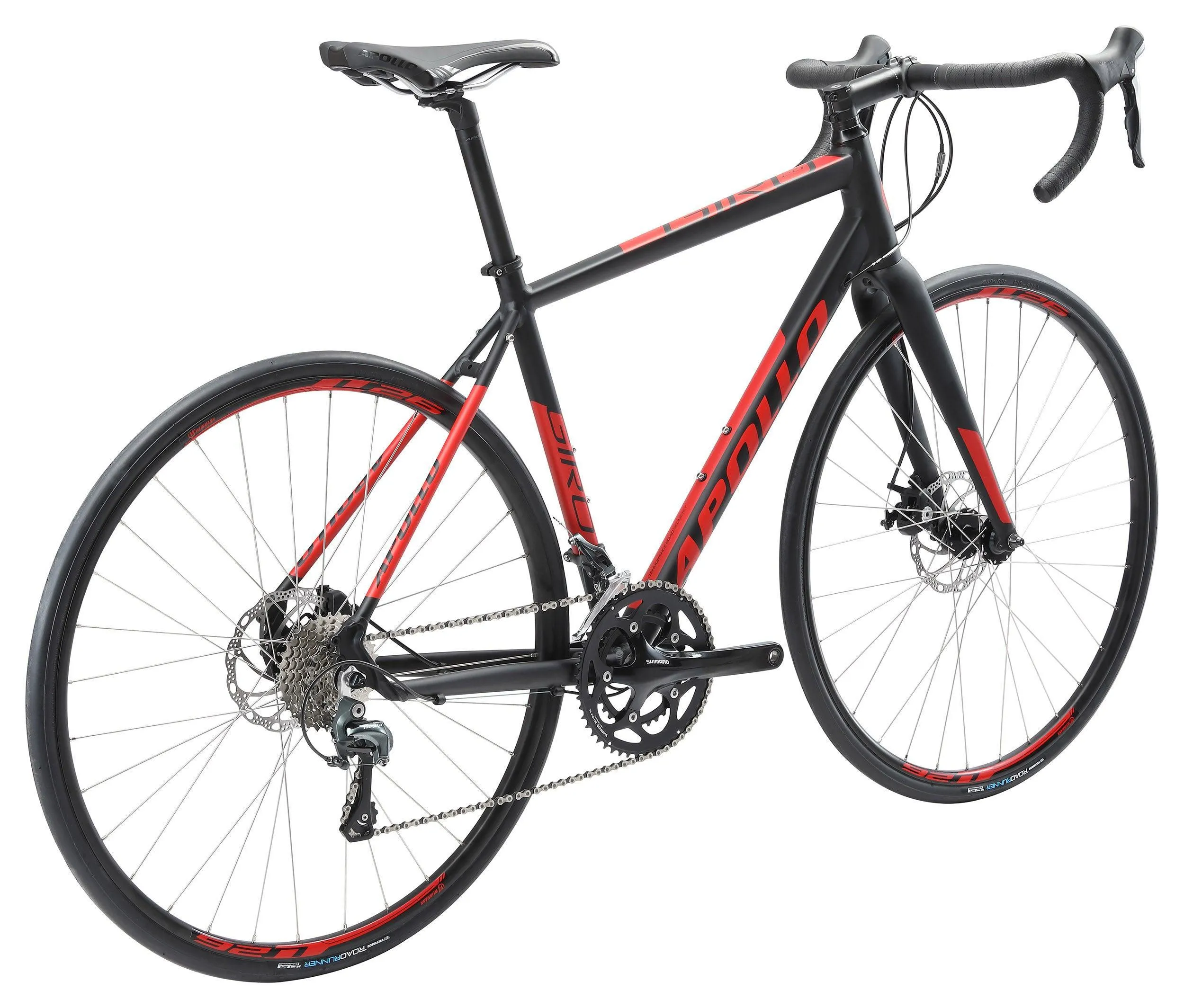 Apollo Giro 20 Road Bike - Matt Black / Red