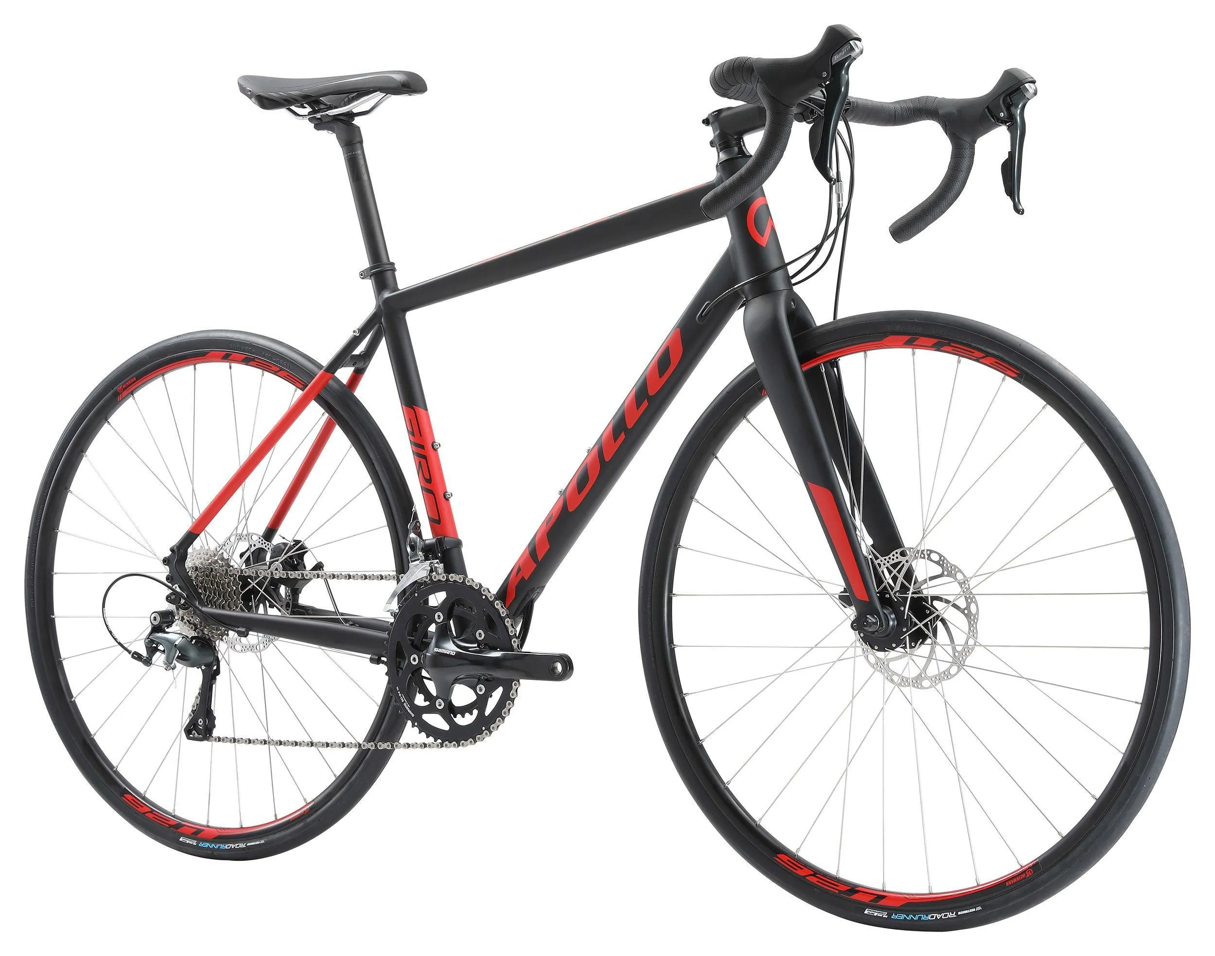 Apollo Giro 20 Road Bike - Matt Black / Red