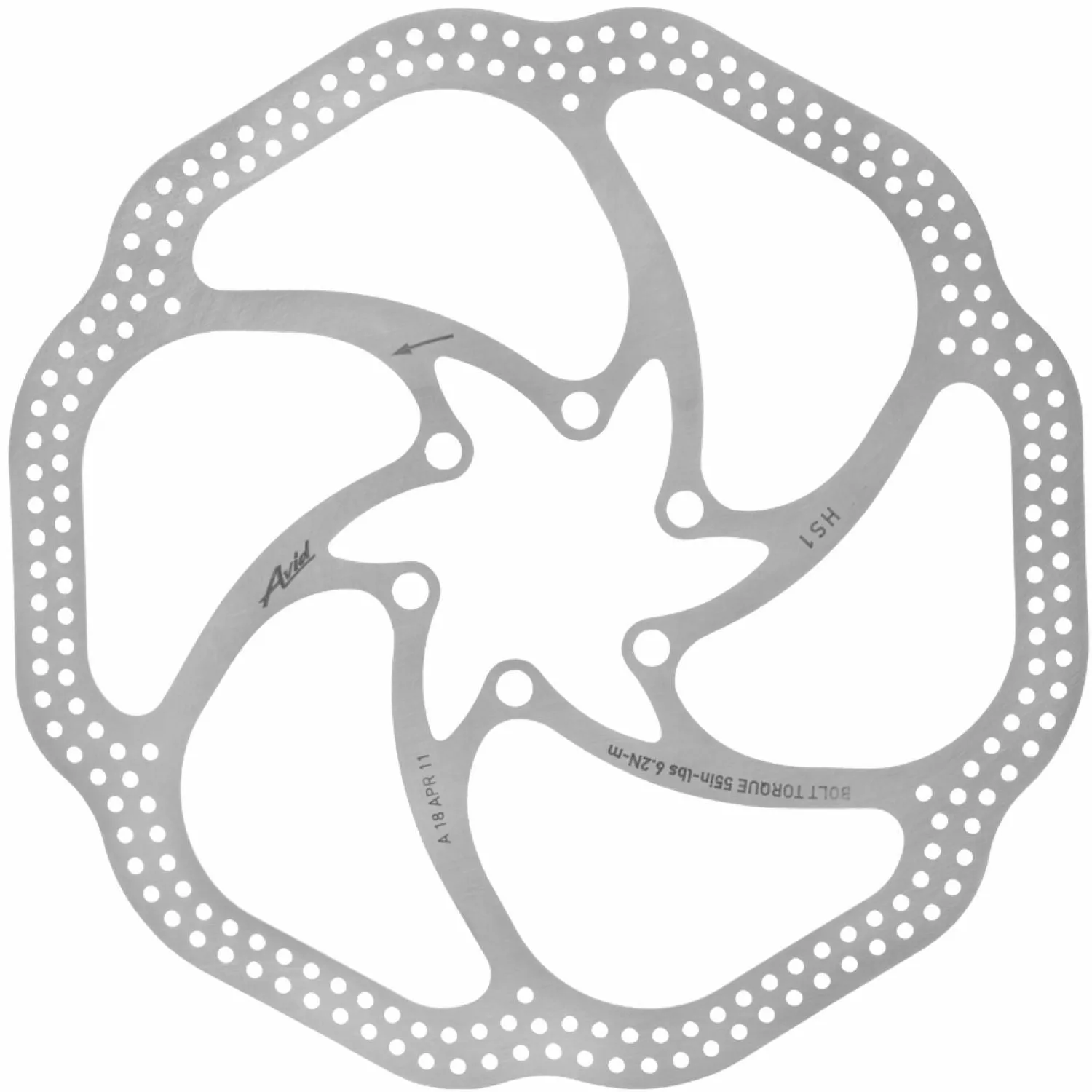 Avid HS1 Heat Shedding Disc Brake Rotor - 170mm - Silver