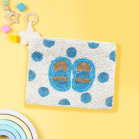 Limited Time Steal Baby Shoes Seed Beaded Mini Pouch Bag