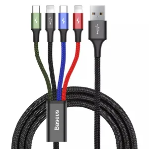 Baseus 4 In 1 Micro Usb Type-C 2X Lightning Data Cable 1.2M Best Price Online Daily Clearance Deal