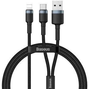 Online Deal Frenzy Price Drop Today Baseus Cafule Usb   Type-C 2-In-1 Pd Cable 20W 1.2M Gray   Black  Catklf-Elg1