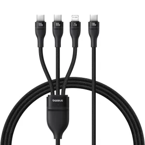 Baseus Flash Series 3 One-For-Three Fast Charging Cable Type-C To C C L 100W 1.5M Cluster Black -P10377502111-00 Trending Savings Now Online Exclusive Steal