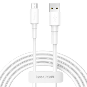 Special Price Today Clearance Alert Now Baseus Mini White Charging Cable For Micro Pin Android Samsung Phones - 2.4A 1M (Camsw-02)