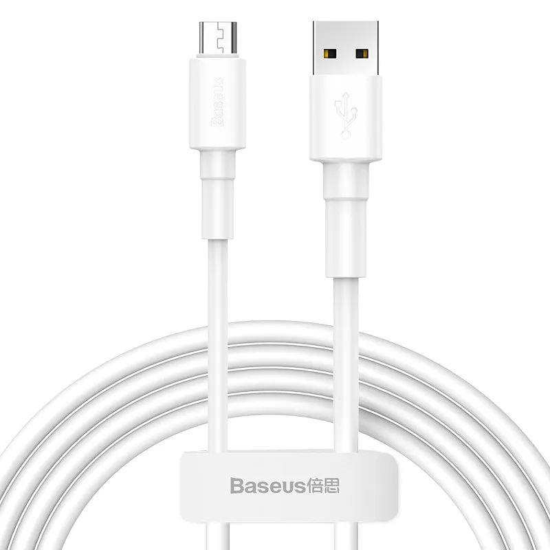Special Price Today Clearance Alert Now Baseus Mini White Charging Cable For Micro Pin Android Samsung Phones - 2.4A 1M (Camsw-02)