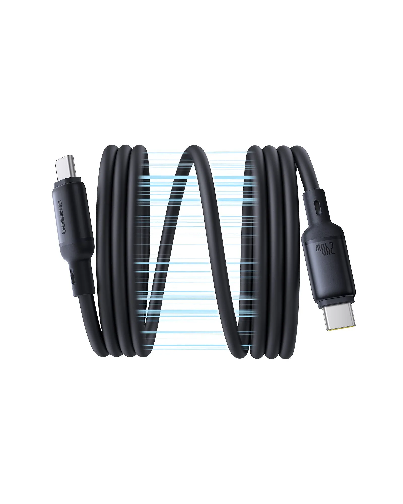 Flash Sale Now Hot Discount Deal Baseus Picogo Magnetic Liquid Silicone Fast Charging Cable Usb-C To Usb-C 240W
