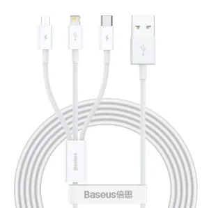 Todays Hot Savings Baseus Superior Series Fast Charging Data Cable Usb To M L C 3.5A 1M Stellar White