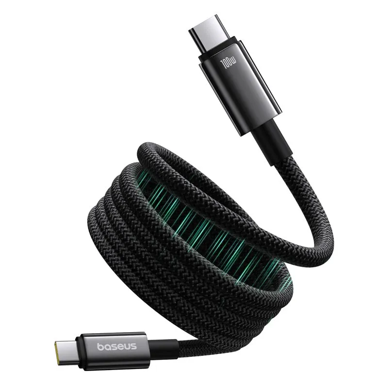 Baseus Tungsten Gold Magnetic Charging Cable Usb-C To Usb-C 100W 1M Cluster Black-P10319805111-00 Clearance Blowout Special Offer Inside