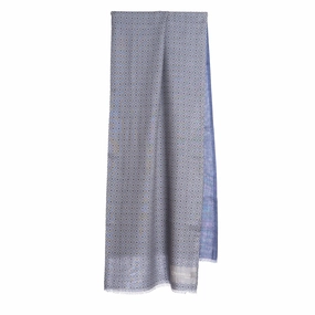 Hot Pick Online Shop Now Save Beige Double Patterned In Wool And Silk Scarf
