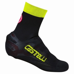 Belgian Bootie 5 Overshoes Castelli - Black Yellow Fluo