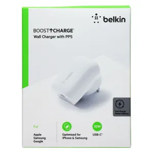 Grab Your Deal Today Belkin Boostcharge 30W Usb-C Wall Charger - White (Wca005Auwh) (Australian)